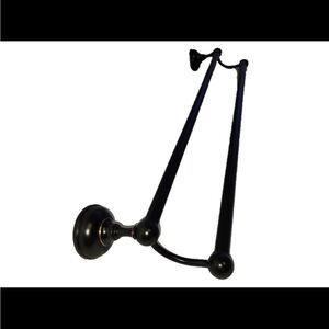 Threshold Oil-Rubbed Bronze Classic Double Towel Bar 26”